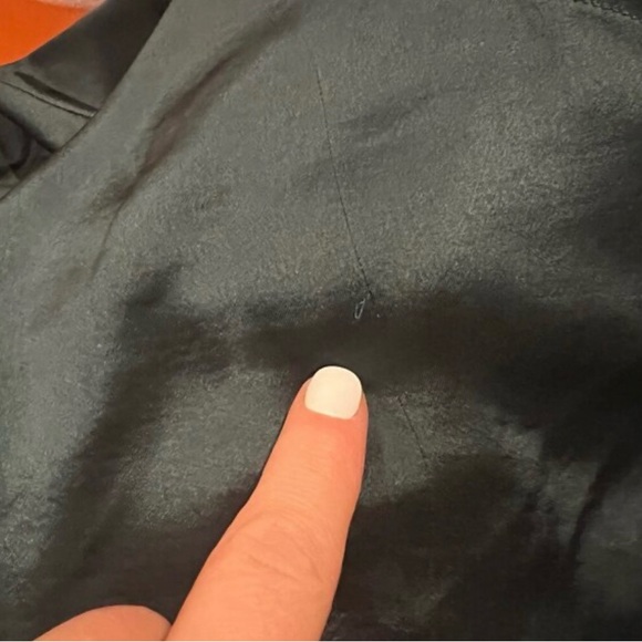 MADEWELL Drawstring Midi Slip Skirt Smokey Spruce Size 8 green 90’s Satin preppy - Picture 10 of 11